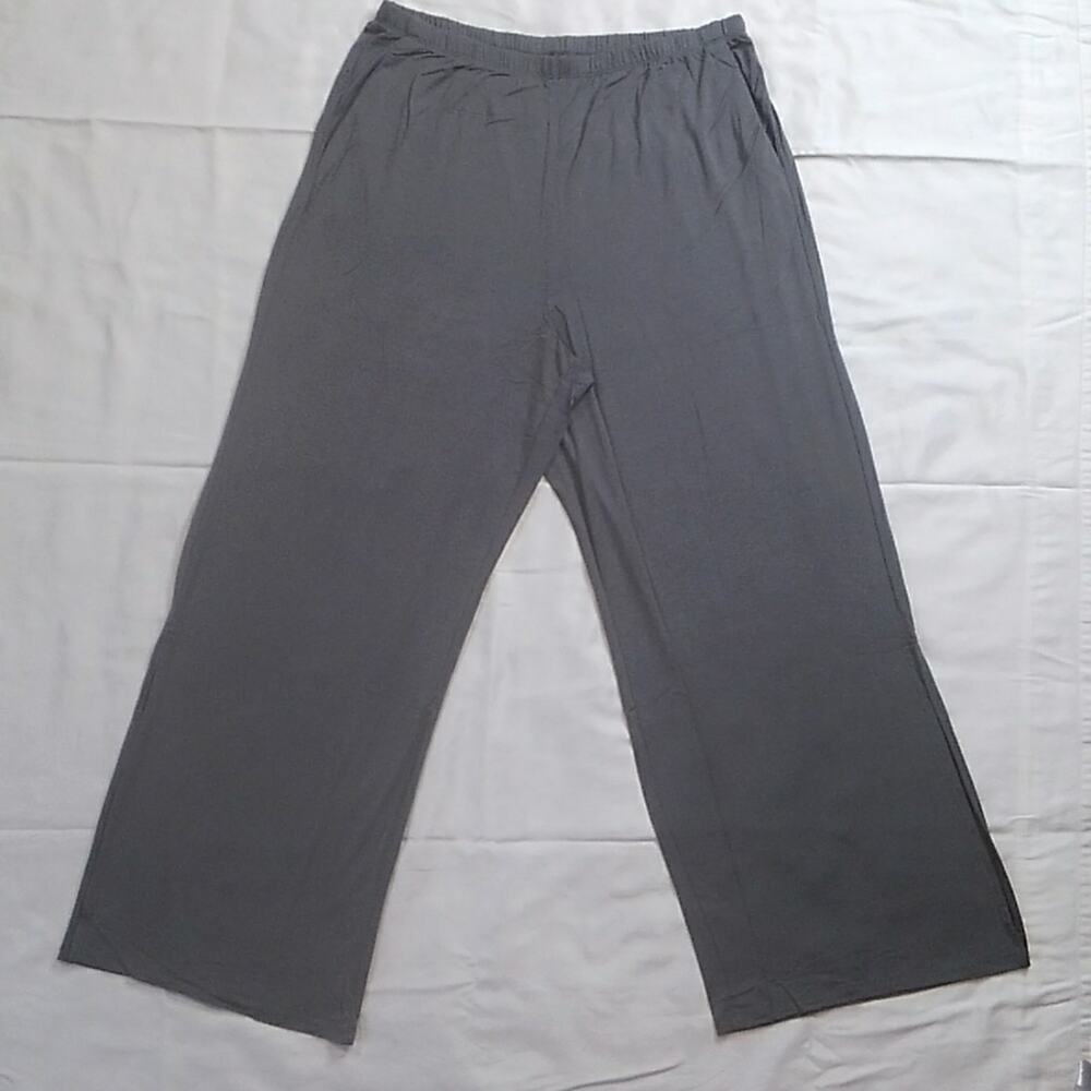 Retreat by Rhonda Shear Grey Hi-Rise Stretch Pull-on Lounge Pants Sz XL